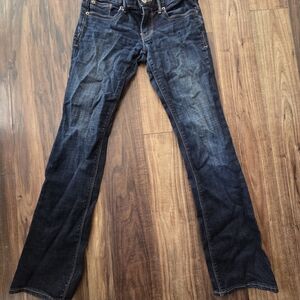 Express Women's Dark Blue Flare Jeans